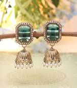 Rama green color fashion earrings