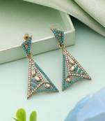 Firozi color fashion earrings