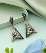 Turquoise blue color fashion earrings