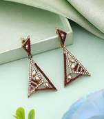 Magenta color fashion earrings