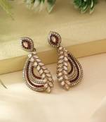 Maroon color fashion earrings