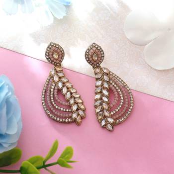Pink color fashion earrings 2