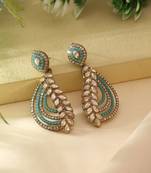 Firozi color fashion earrings