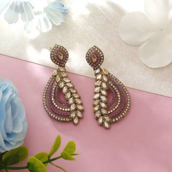 Purple color fashion earrings 2