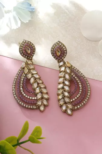 Purple color fashion earrings