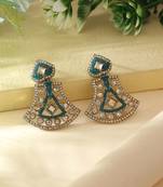 Turquoise blue color fashion earrings