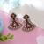 Maroon color fashion earrings
