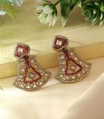 Magenta color fashion earrings