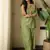 Floral embroidered round neck  cotton co-ord set
