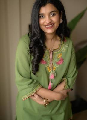 Floral embroidered round neck  cotton co-ord set 2