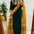 Floral embroidered round neck  cotton kurta trosuer & dupatta set