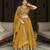 Mustard Color Embroidery Thread Work NC Vichitraa Premium Fully Stitched Lehenga Sets