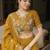 Mustard Color Embroidery Thread Work NC Vichitraa Premium Fully Stitched Lehenga Sets