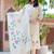 Floral embroidered v neck pure cotton kurta trosuer & dupatta set