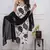 Floral embroidered round neck  cotton kurta trosuer & dupatta set