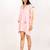 Phuket dress light pink embroidered pure cotton mini dress