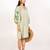 Zanzibar dress green embroidered linen mini dress