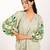 Zanzibar dress green embroidered linen mini dress