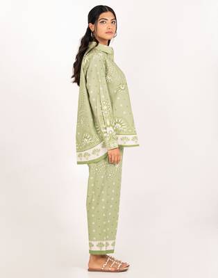 Sicily set green printed pure cotton coord set 3