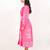 Paphos dress pink embroidered pure cotton maxi dress