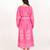 Paphos dress pink embroidered pure cotton maxi dress