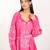 Paphos dress pink embroidered pure cotton maxi dress