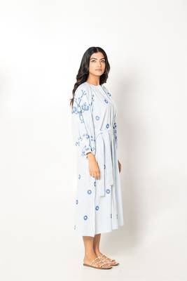 Mykonos dress stripe embroidered pure cotton dress 2