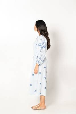Mykonos dress stripe embroidered pure cotton dress 3