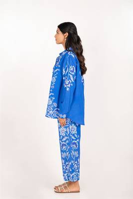Hawaii set blue printed pure cotton coord set 3