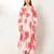 Marbella dress light pink printed pure cotton maxi dress