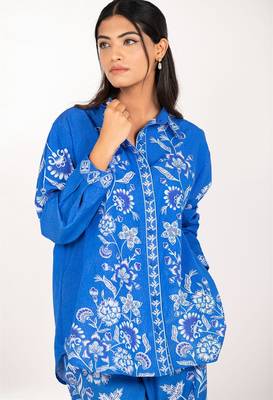 Hawaii set blue printed pure cotton coord set 4