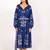 Capri dress navy blue embroidered pure cotton maxi dress