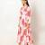 Marbella dress light pink printed pure cotton maxi dress
