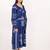 Capri dress navy blue embroidered pure cotton maxi dress