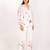 Barcelona set offwhite embroidered linen coord set