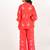 Copacabana set red printed pure cotton coord set
