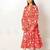 Bora bora dress red printed pure cotton maxi dress