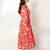Bora bora dress red printed pure cotton maxi dress