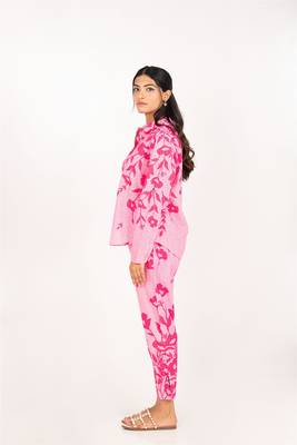 Amalfi set pink printed pure cotton schiffli coord set 3