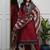 Floral embroidered round neck pure cotton kurta trosuer & dupatta set