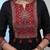Floral embroidered round neck pure cotton kurta trosuer & dupatta set