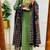 Floral embroidered round neck pure cotton kurta trosuer & dupatta set