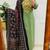 Floral embroidered round neck pure cotton kurta trosuer & dupatta set