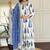 Floral printed v neck pure cotton kurta trosuer & dupatta set