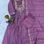 Purple Color multi-thread & sequence embroidery Hand Work Roman Silk Kurta pant Set