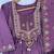 Purple Color multi-thread & sequence embroidery Hand Work Roman Silk Kurta pant Set