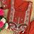 Orange Color multi-thread & sequence embroidery Hand Work Roman Silk Kurta pant Set