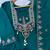 Teal Color multi-thread & sequence embroidery Hand Work Roman Silk Kurta pant Set