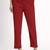 maroon mid-rise ankle-length regular fit poplin pants