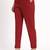 maroon mid-rise ankle-length regular fit poplin pants